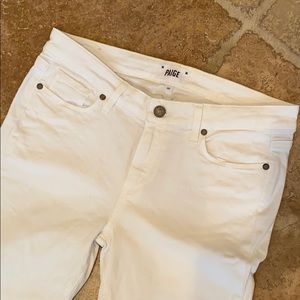Paige “ Verdugo Ankle” White Denim
